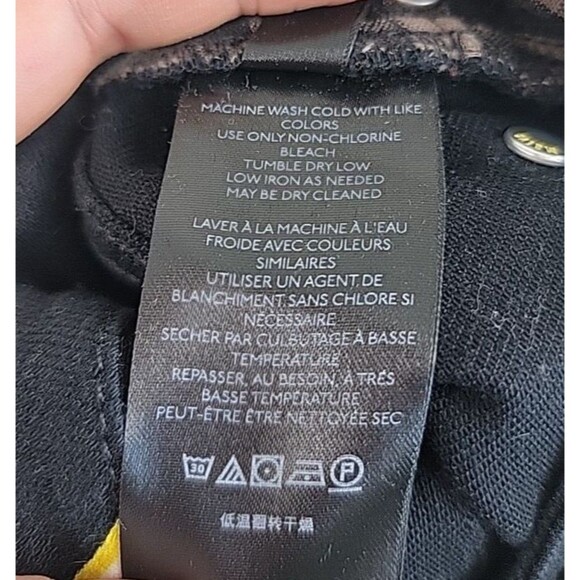 Maeve Anthropologie Jeans Womens 26 27x28.5 Straight Color Block Black Rust EUC - Picture 14 of 16